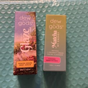 Dew of the Gods Glaze Body Serum and Matcha Facial Cleanser Mini Set
